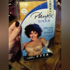 NWT 38C Playtex Whitev18 Hour Ultimate Lift & Support Lined Wirefree Comfy Bra